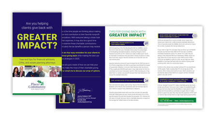 Placer Community Foundation Impact Brochure