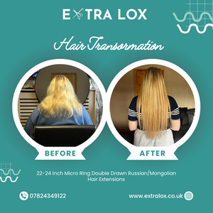 Full Head of 22-24 Inch Double Drawn Russian/Mongolian Micro Ring Hair Extensions