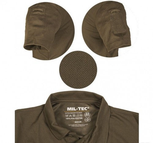 Миниатюра: Черна тактическа поло тениска Quickdry