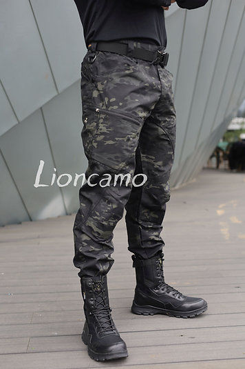 Thumbnail: Trousers  Combat actical Pants “Night Hook” – Black CamoTrousers tac DARK CAMO