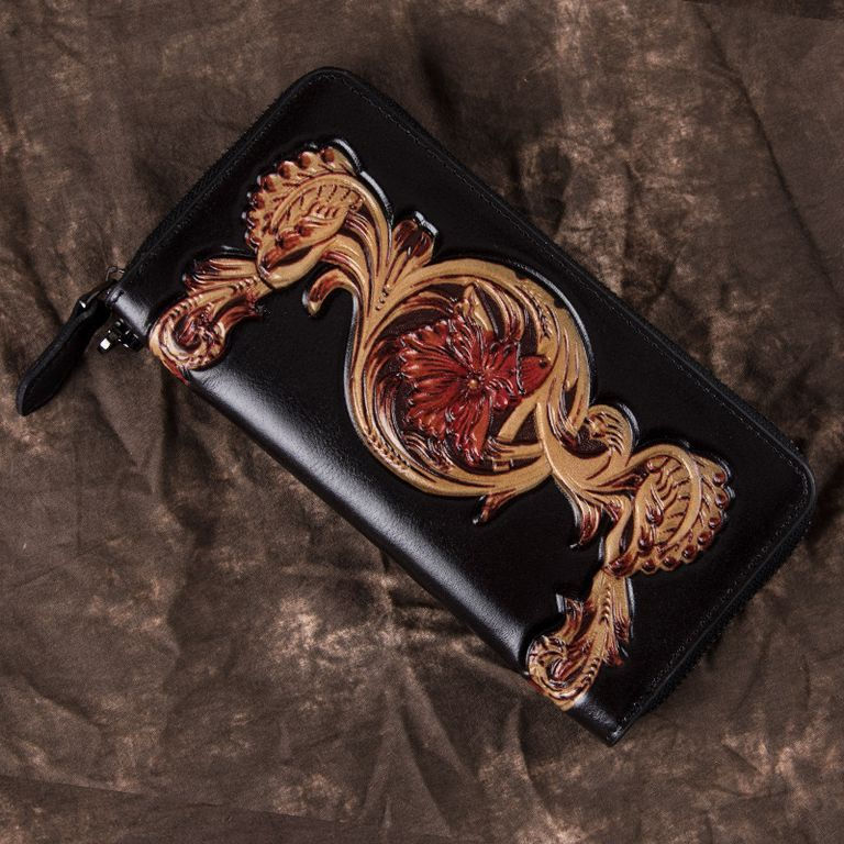 Miniatură: Portofel din piele naturala "Queen's lily"