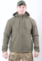 Miniatură: Jacheta Softshell din lana imblanita oliv "FIGHTER'''