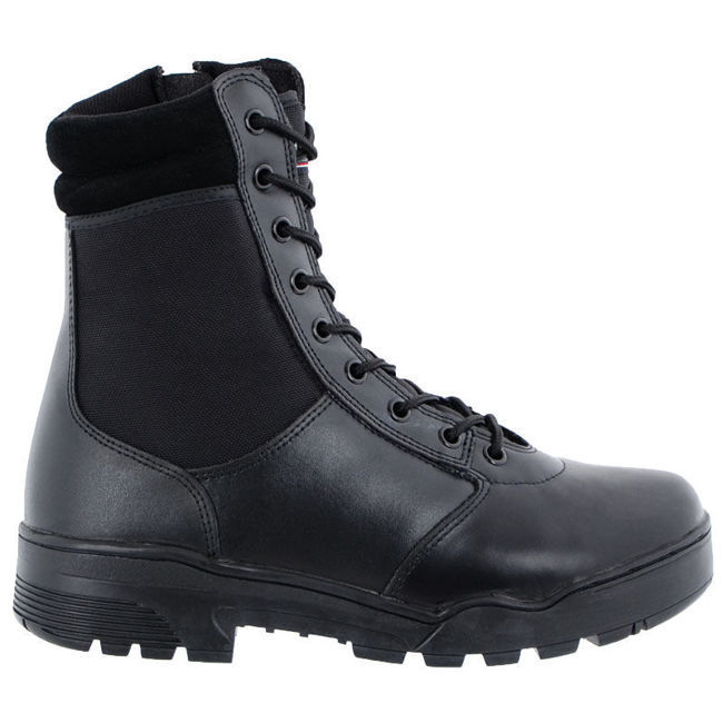 Miniatură: Bocanci militari tactici cu fermoar, Piele/Cordura