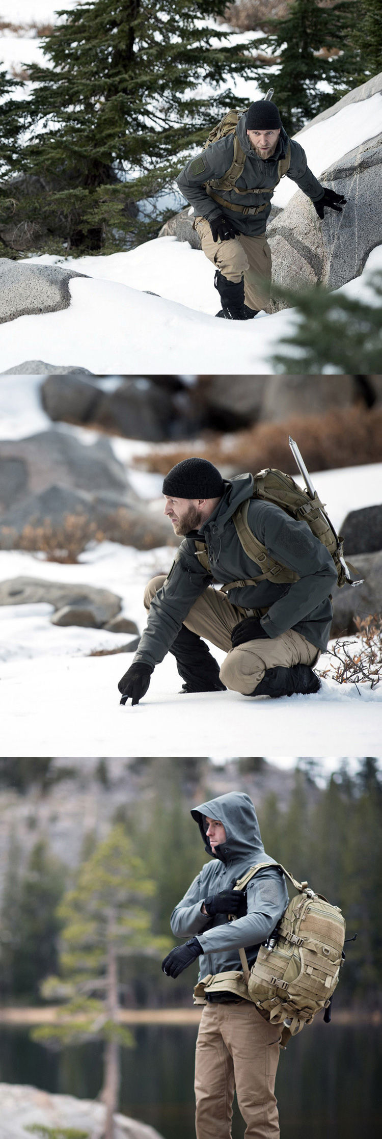 Miniatură: Jacheta Softshell din lana imblanita Camo