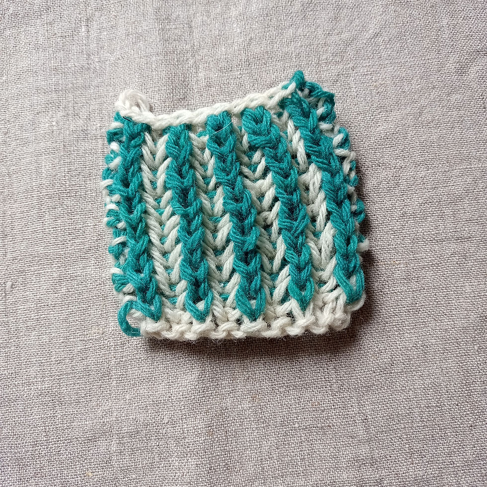 Le point brioche bicolore