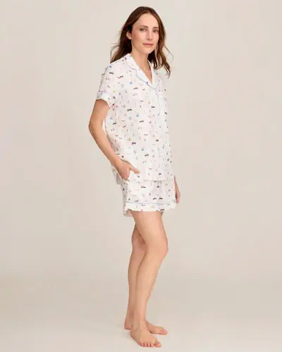 Thumbnail: Women's Twill Short Sleeve Short Set in Summer Nostalgia