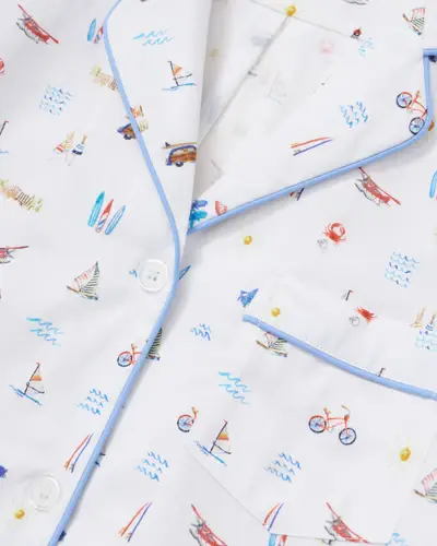 Thumbnail: Women's Twill Short Sleeve Short Set in Summer Nostalgia