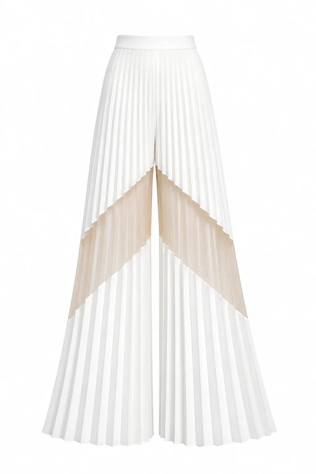 Pleated Wide-Leg Pants Shell