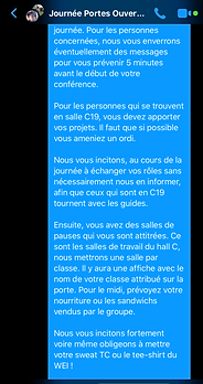 Publication sur le groupe Messenger
