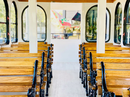 Interior of Texas Coast Limousine Service trolley