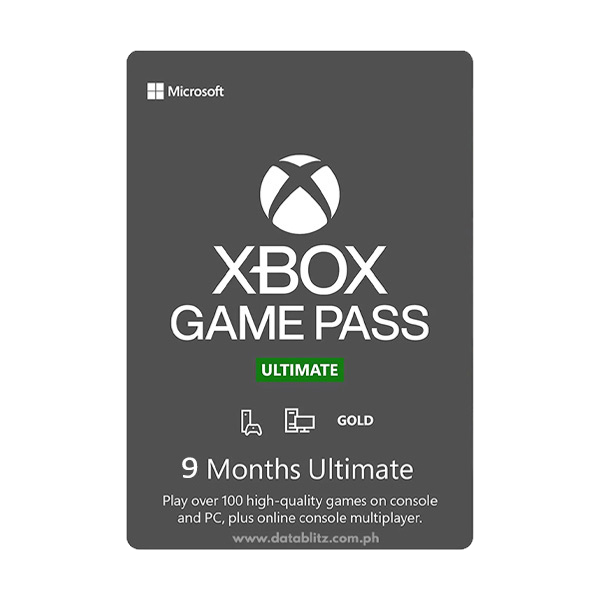 מנוי גיים פאס אולטיימיט ל-9 חודשים-xbox game pass ultimate