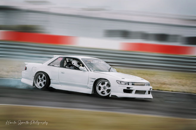 drift car at donington race track