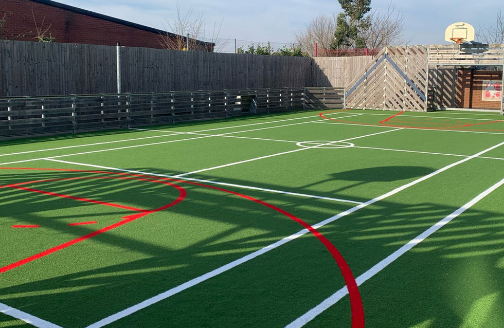Green artificial grass MUGA