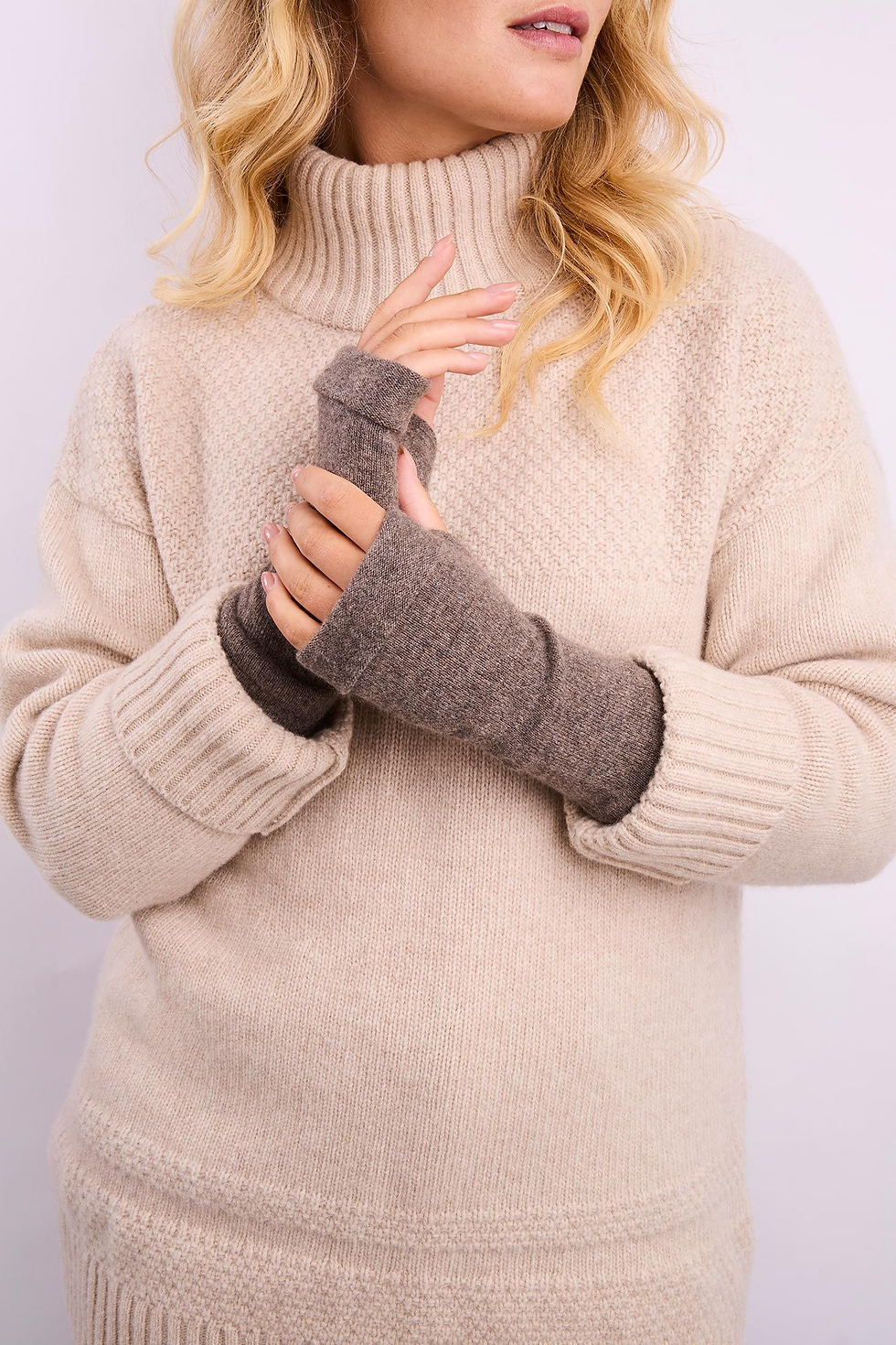 Turtledoves Cashmere Fingerless Gloves