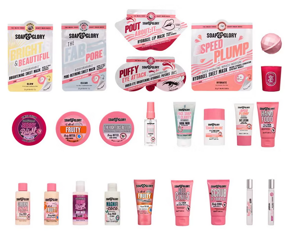 soap and glory advent calendar contents