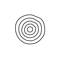 Baumring-Symbol für Langlebigkeit – Holzobjekte von rundund für lange Haltbarkeit.