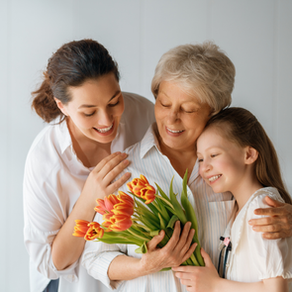 Madre, hija y abuela! Celebrando el día de la madre