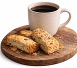 Coffee mug with rusks