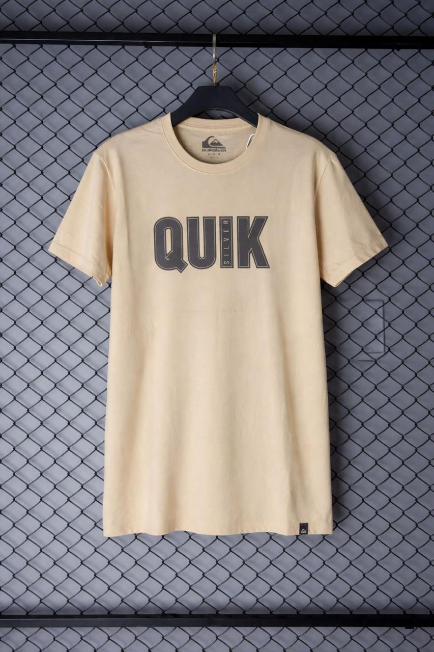 Camiseta Surf Quiksilver Premium Bege Quik Rise