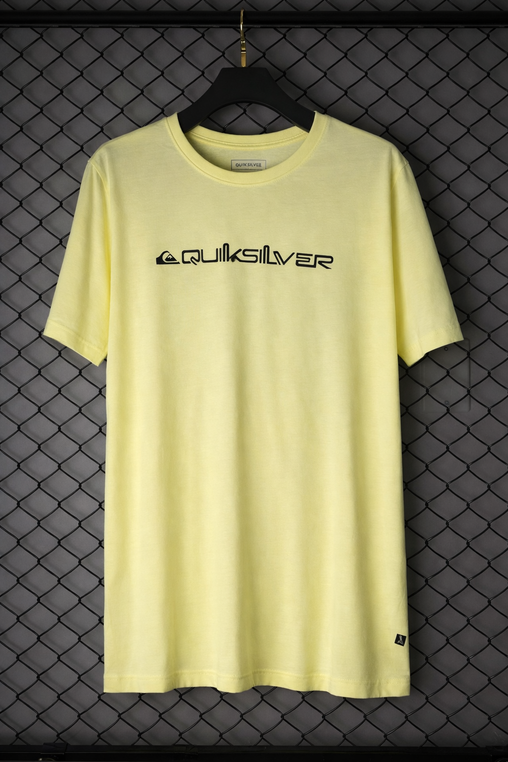 Camiseta Surf Quiksilver Premium Amarela Wave & Text