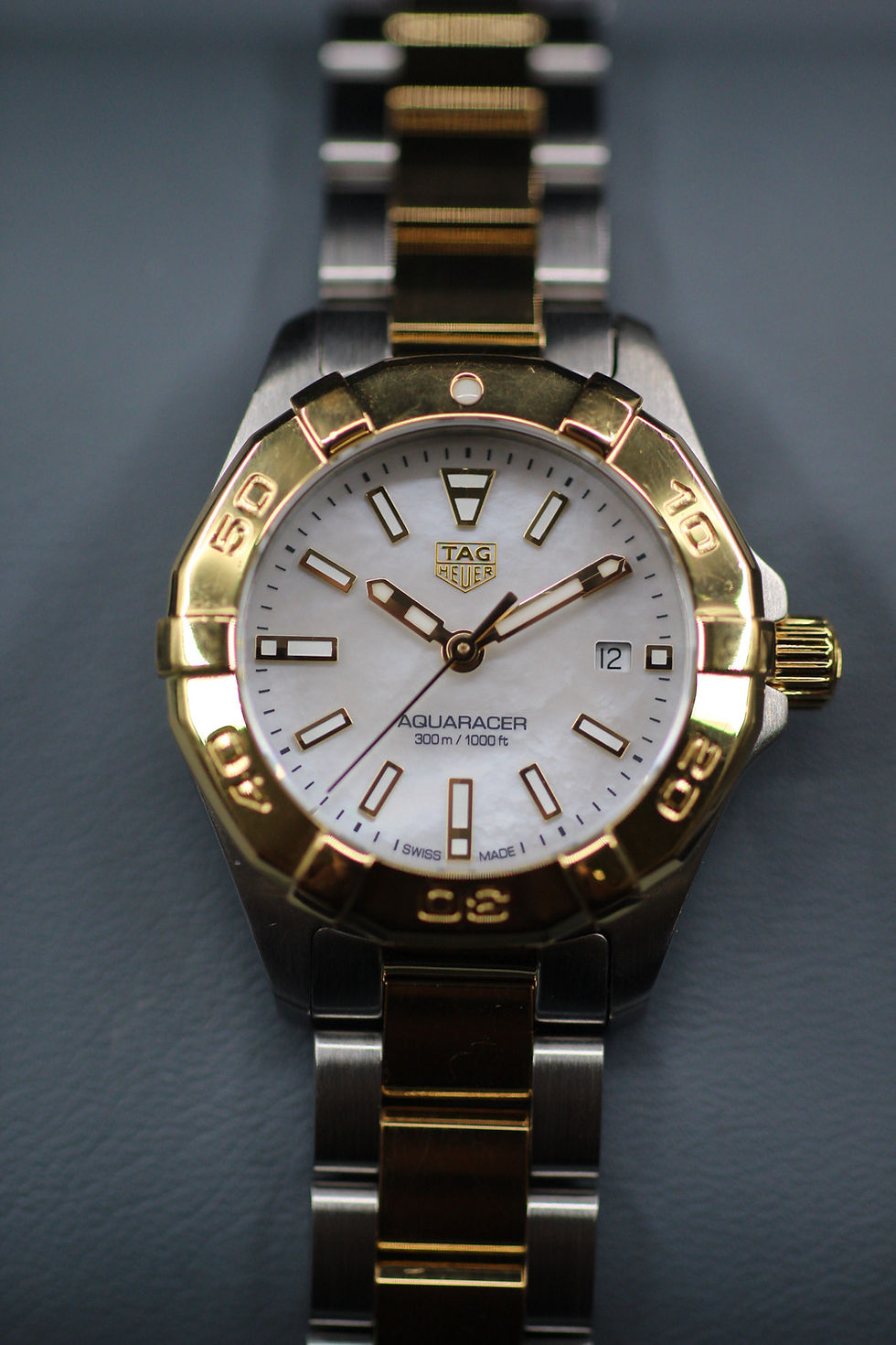 Thumbnail: TAG Heuer Ladies Aquaracer Steel and Gold