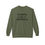 Thumbnail: Probably late for something crewneck sweatshirt military green front