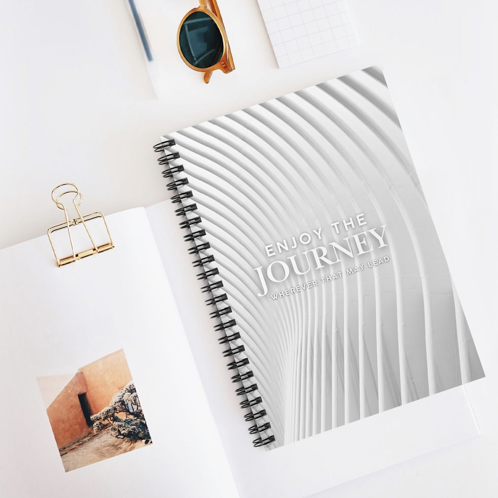 enjoy the journey spiral notebook with lined paper environment