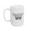 Thumbnail: 15oz white ceramic WTF coffee mug left side handle