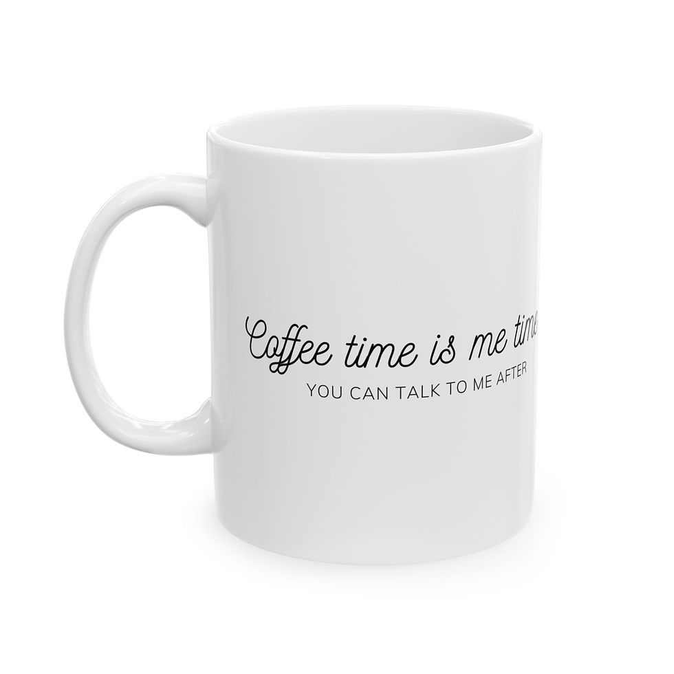 coffee time ceramic mug 11oz handle on left