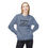 Thumbnail: Probably late for something crewneck sweatshirt blue front on girl