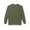 Thumbnail: Probably late for something crewneck sweatshirt military green back