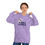 Thumbnail: Mama Llama hooded sweatshirt purple front on girl