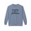 Thumbnail: Probably late for something crewneck sweatshirt blue front