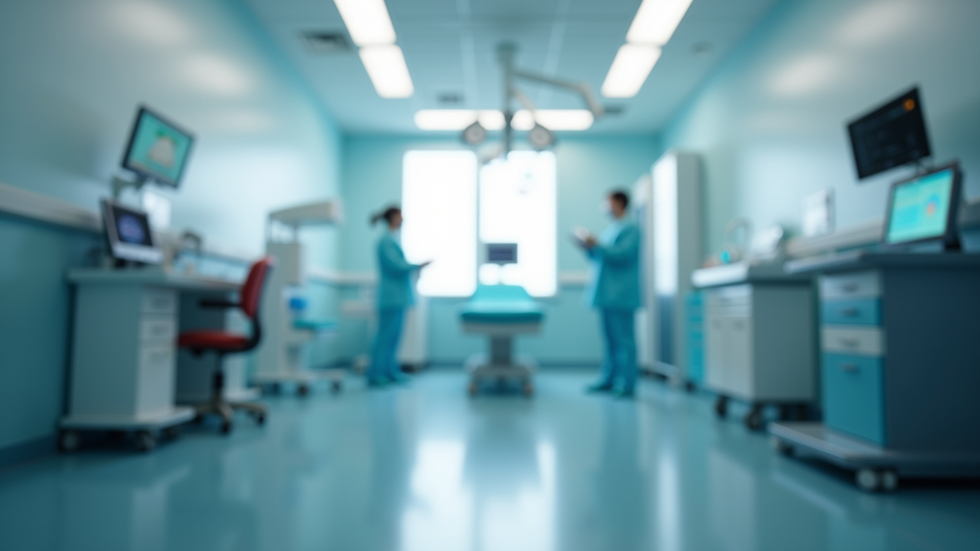 Eye-level view of a modern healthcare facility with advanced medical equipment