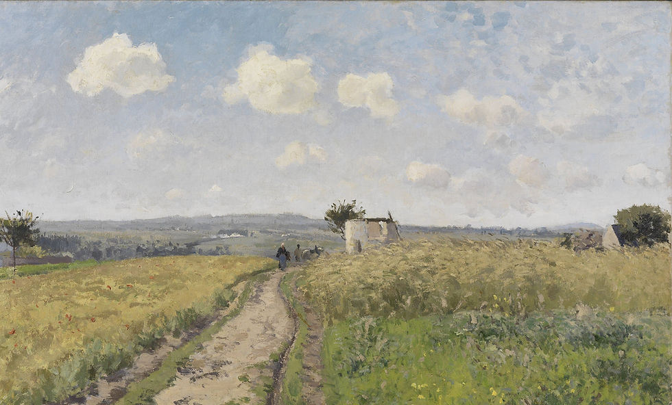 A painting by Pissarro of a country road