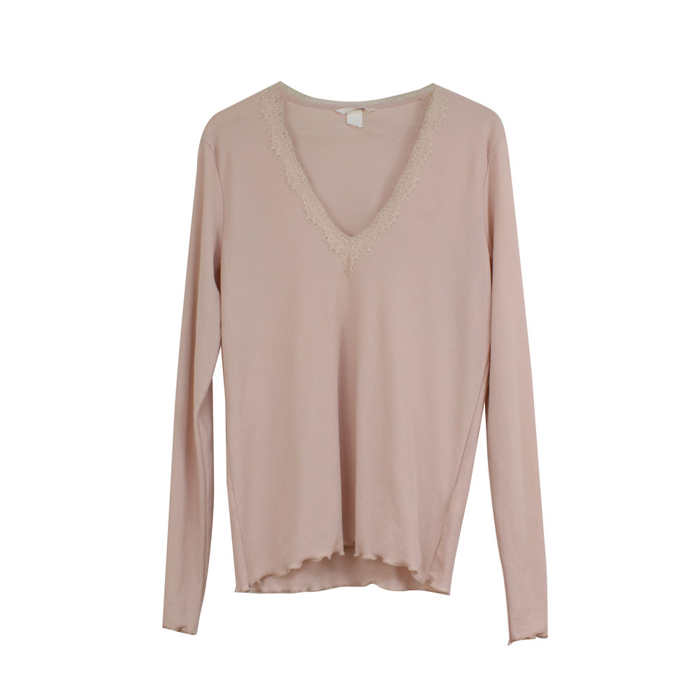 L | H&M חולצת ריב תחרה