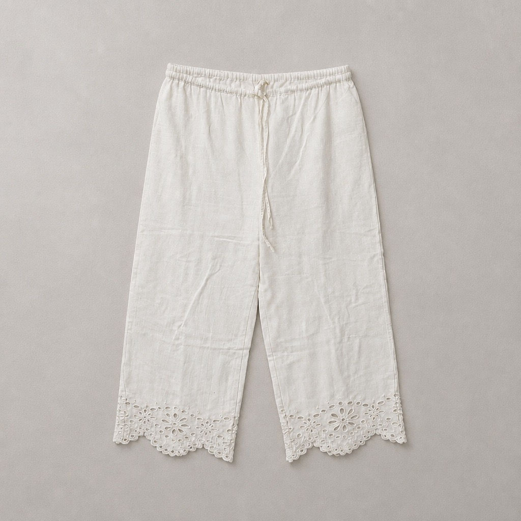 M | ZARA מכנסיים לבנים