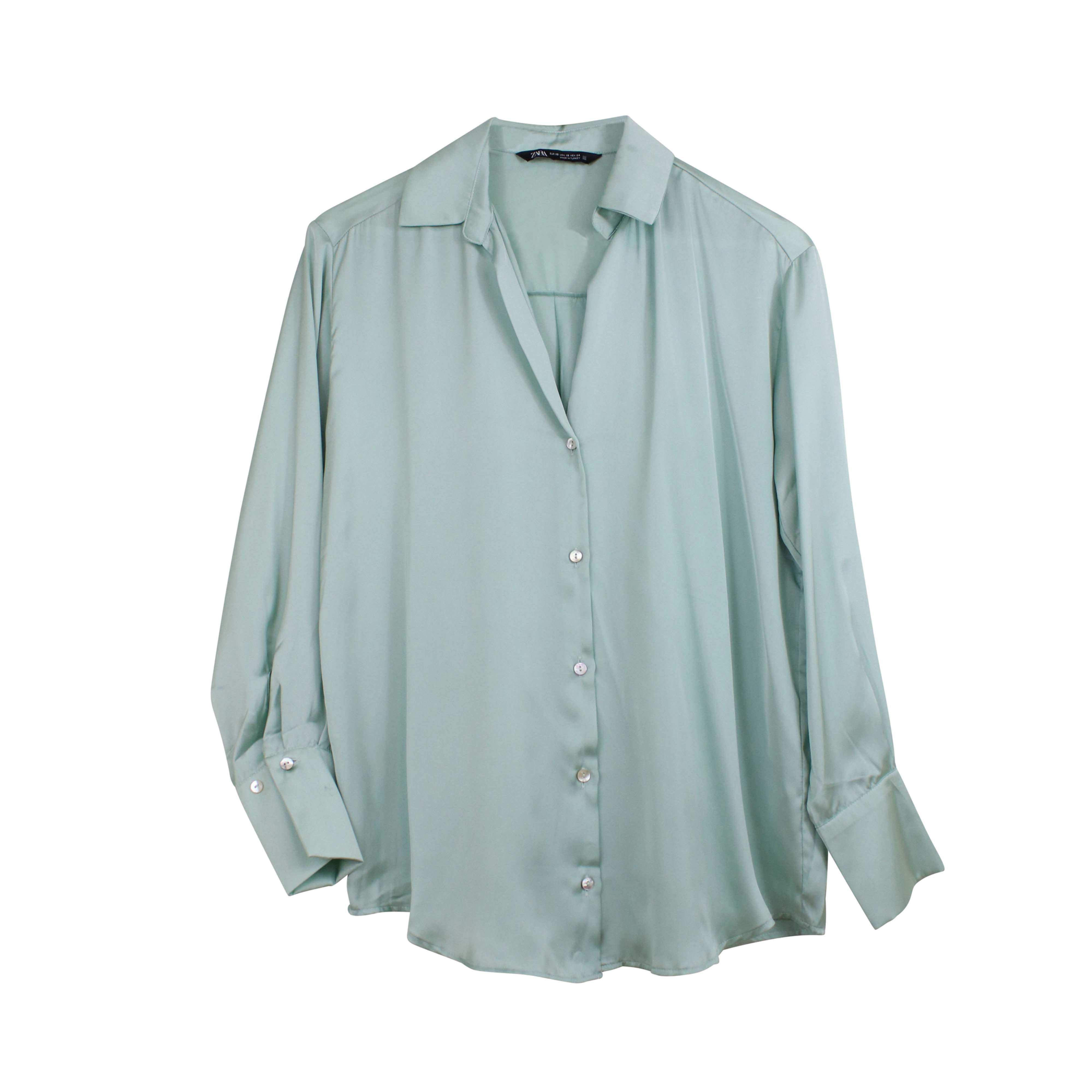 S\XS | ZARA מכופתרת סאטן