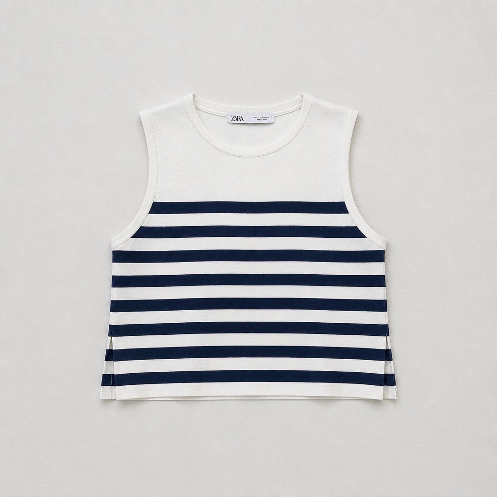 S | ZARA גופיית פסים