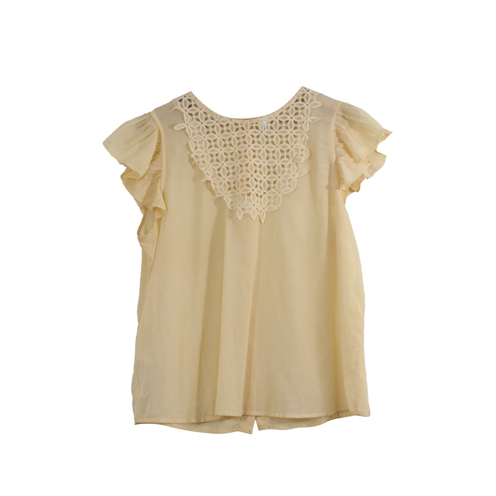 L | MANGO חולצת ראפל