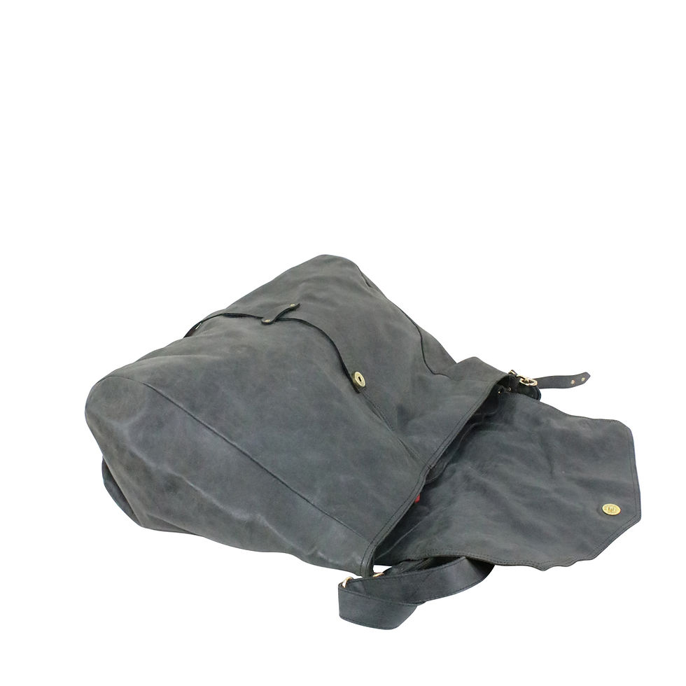 תמונה ממוזערת: STELLA and LORI | GREY LEATHER HANDBAG