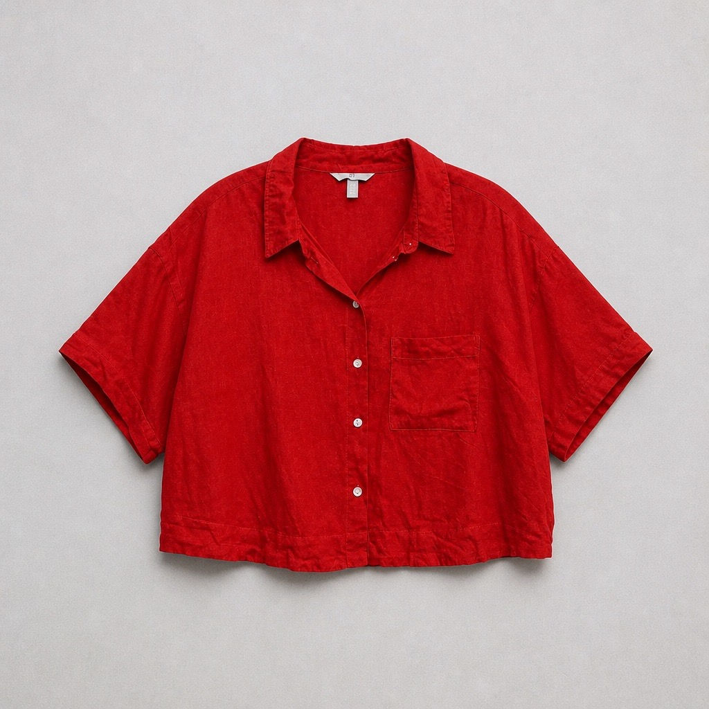 L\XL | H&M מכופתרת פשתן