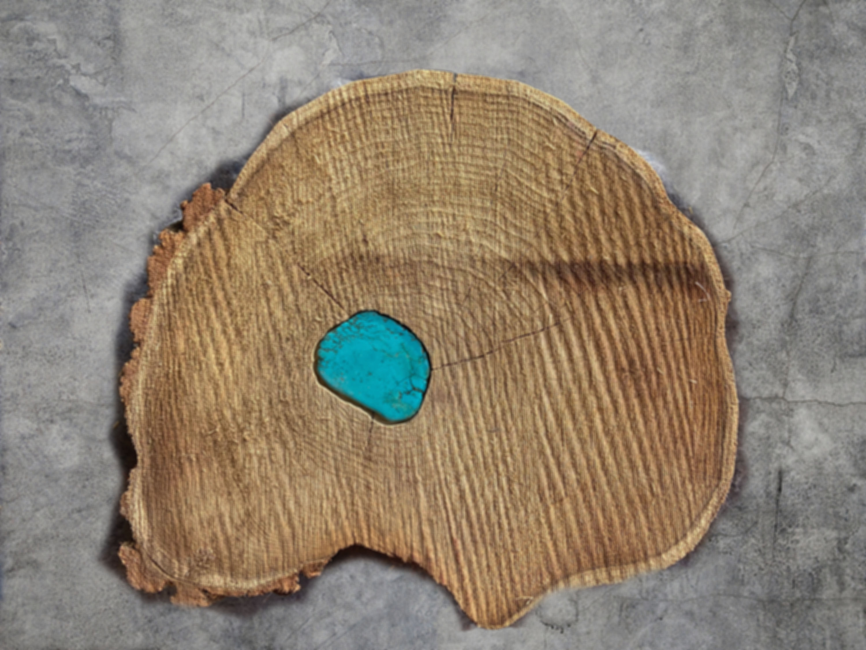 Live Edge Maple  and Turquoise Wall Piece- Large