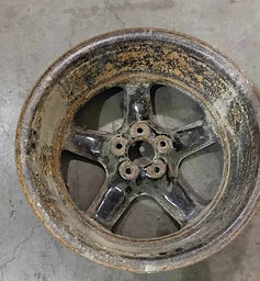 Wheel cleaning for paint prep