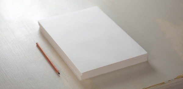 Paper Stack and Pencil