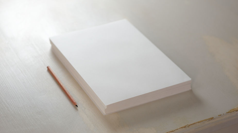 Paper Stack and Pencil