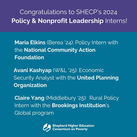 2024 Policy & Nonprofit Leadership Interns Selected