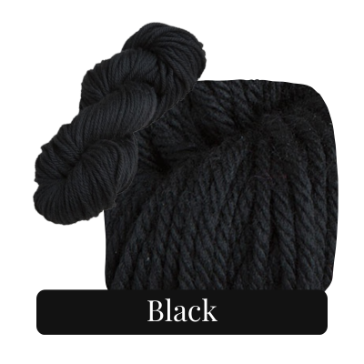 yarn swatch in the color Black