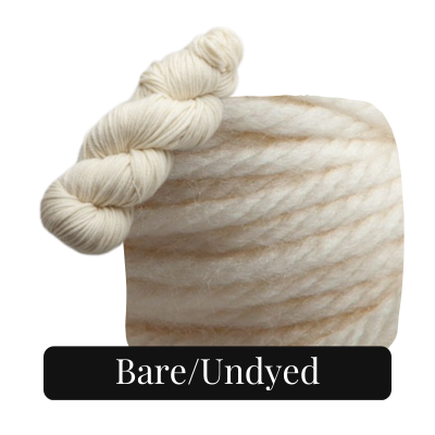 yarn swatch in the color undyed/bare