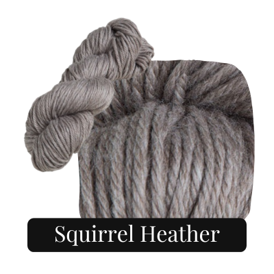 yarn swatch in the color Squirrel Heather